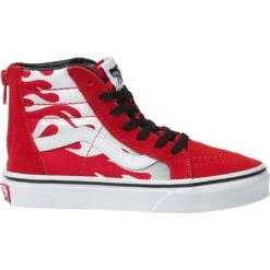 Vans Ferocious Flame Sk8-Hi Zip Shoe - Kids' -Hot Sale Shoe Shop FEFLRAREBL 1