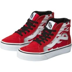 Vans Ferocious Flame Sk8-Hi Zip Shoe - Kids' -Hot Sale Shoe Shop FEFLRAREBL D1 1